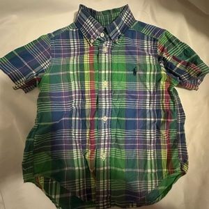 Ralph Lauren short sleeved button up shirt plaid